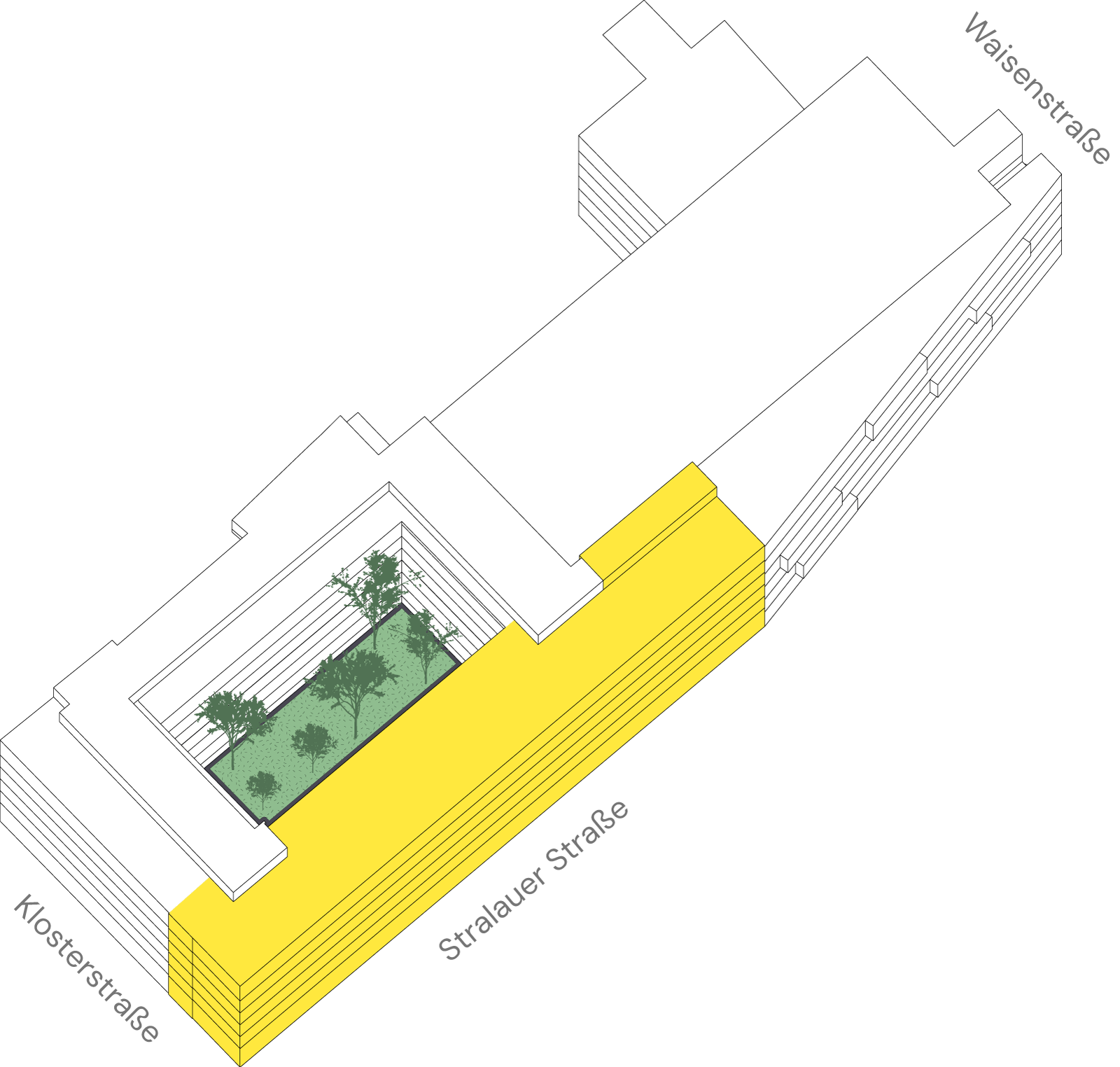 Axo mixed-use Coliving